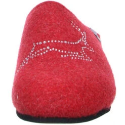 Damen Hausschuhe Pantoffeln Naturwollfilz (Hirsch) Rot - Rot -Mode-Sandalen-Shop 10002459 04