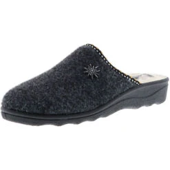 Damen Hausschuhe (Edelweiß) Anthrazit - Anthrazit