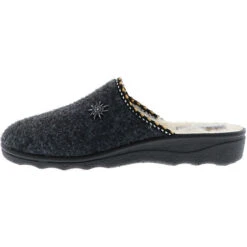 Damen Hausschuhe (Edelweiß) Anthrazit - Anthrazit -Mode-Sandalen-Shop 10202396 05