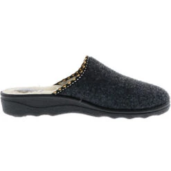 Damen Hausschuhe (Edelweiß) Anthrazit - Anthrazit -Mode-Sandalen-Shop 10202396 06