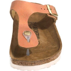 Birkenstock Gizeh Velours Schmal Zehentrenner - Kupfer -Mode-Sandalen-Shop 10635469 04