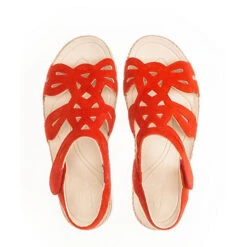 Gabor Riemchensandalen Rauleder Rot Riemchensandaletten - Rot -Mode-Sandalen-Shop 14309401 02