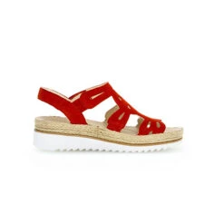Gabor Riemchensandalen Rauleder Rot Riemchensandaletten - Rot -Mode-Sandalen-Shop 14309401 03