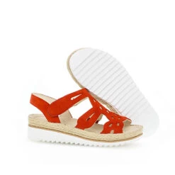 Gabor Riemchensandalen Rauleder Rot Riemchensandaletten - Rot -Mode-Sandalen-Shop 14309401 05