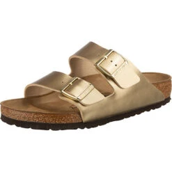 Birkenstock Arizona Pantoletten Normal - Gold