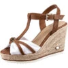 Tom Tailor Keilsandaletten - Creme/braun 2 Tom Tailor Keilsandaletten - Creme/braun -Mode-Sandalen-Shop 17181158 01