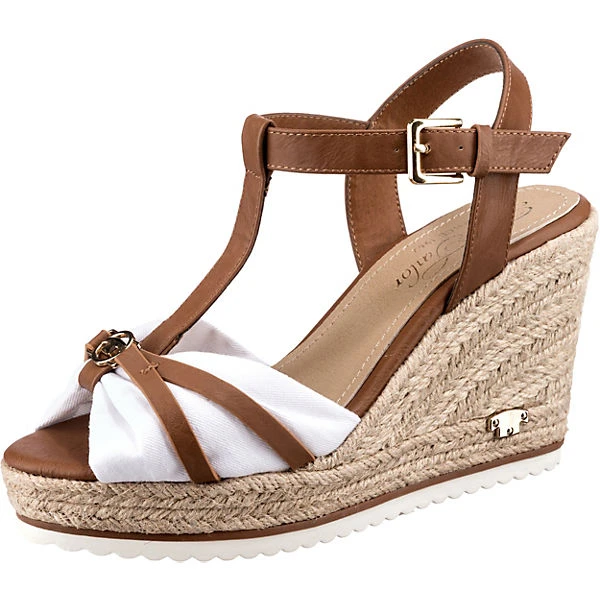 Tom Tailor Keilsandaletten - Creme/braun 3 Tom Tailor Keilsandaletten - Creme/braun