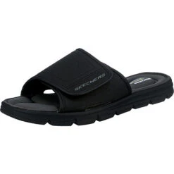 Mode-Sandalen-Shop 10 Skechers Wind Swell Komfort-Pantoletten - Schwarz