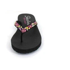 Skechers Meditation Daisy Garden Zehentrenner - Schwarz -Mode-Sandalen-Shop 18208657 03