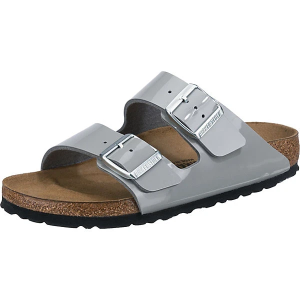 Birkenstock Arizona Pantoletten Schmal - Hellgrau 3 Birkenstock Arizona Pantoletten Schmal - Hellgrau