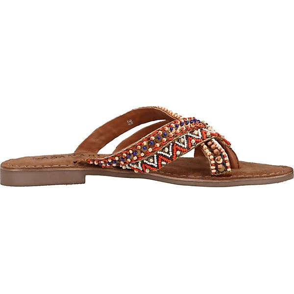 Lazamani Zehensteg T-Steg-Sandalen - Beige 6 Lazamani Zehensteg T-Steg-Sandalen - Beige – Bild 4