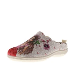 Hausschuhe GABRIELA - Filzhausschuhe Mit Modischem Dirndl-Druck Hüttenschuhe -Mode-Sandalen-Shop 21306405 02