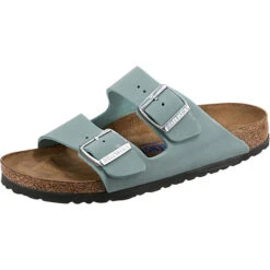 Birkenstock Arizona Weichbettung Nubukleder Pantoletten Schmal