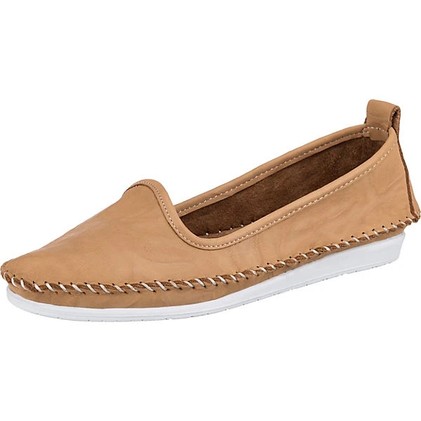Andrea Conti Sportliche Slipper - Camel 3 Andrea Conti Sportliche Slipper - Camel