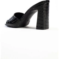 Peeptoe-Heels CHERYL SCHWARZ Schaftsandaletten - Schwarz -Mode-Sandalen-Shop 22055149 04