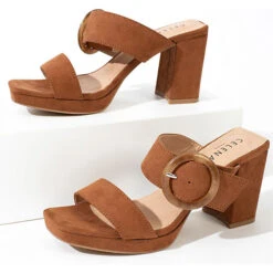 Peeptoe-Absätze CHAYA Schaftsandaletten -Mode-Sandalen-Shop 22058631 04