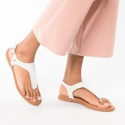 Metallic Riemen T-Steg-Sandalen -Mode-Sandalen-Shop 22106315 02