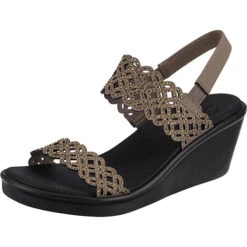 Skechers Rumble On Sassy Dayz Keilsandaletten - Taupe