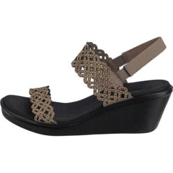 Skechers Rumble On Sassy Dayz Keilsandaletten - Taupe -Mode-Sandalen-Shop 22534115 03