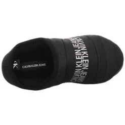 Calvin Klein Damen Hausschuhe Slipper Home Slipper Gemütlich Puschen Synthetikkombination Uni Hausschuhe - Schwarz -Mode-Sandalen-Shop 22756274 05