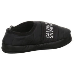 Calvin Klein Damen Hausschuhe Slipper Home Slipper Gemütlich Puschen Synthetikkombination Uni Hausschuhe - Schwarz -Mode-Sandalen-Shop 22756274 07