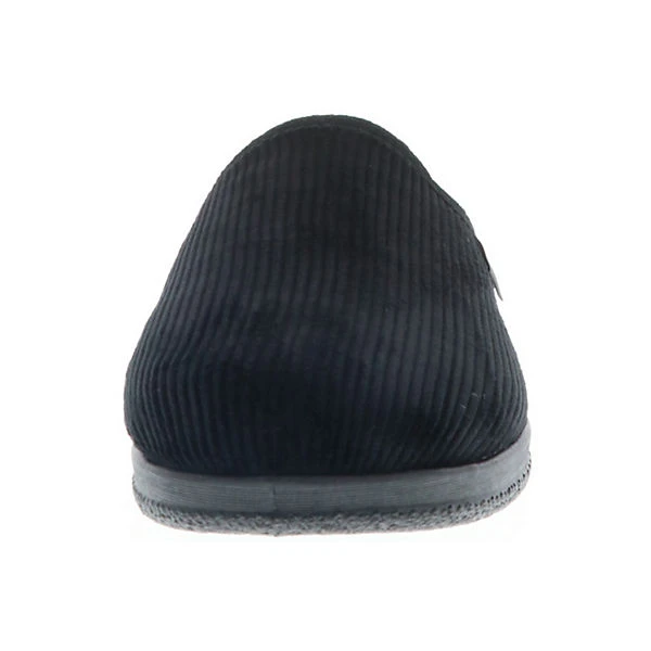 Herren Hausschuhe Cord-Optik Schwarz - Schwarz 6 Herren Hausschuhe Cord-Optik Schwarz - Schwarz – Bild 4