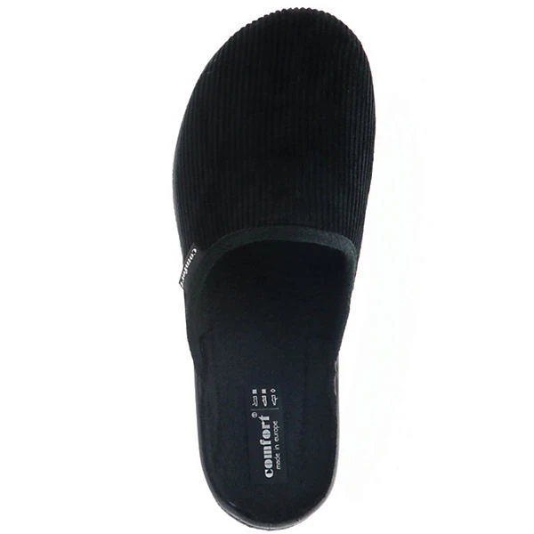 Herren Hausschuhe Cord-Optik Schwarz - Schwarz 9 Herren Hausschuhe Cord-Optik Schwarz - Schwarz – Bild 7