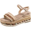 Alma En Pena Keilsandaletten - Taupe 2 Alma En Pena Keilsandaletten - Taupe -Mode-Sandalen-Shop 23315025 01