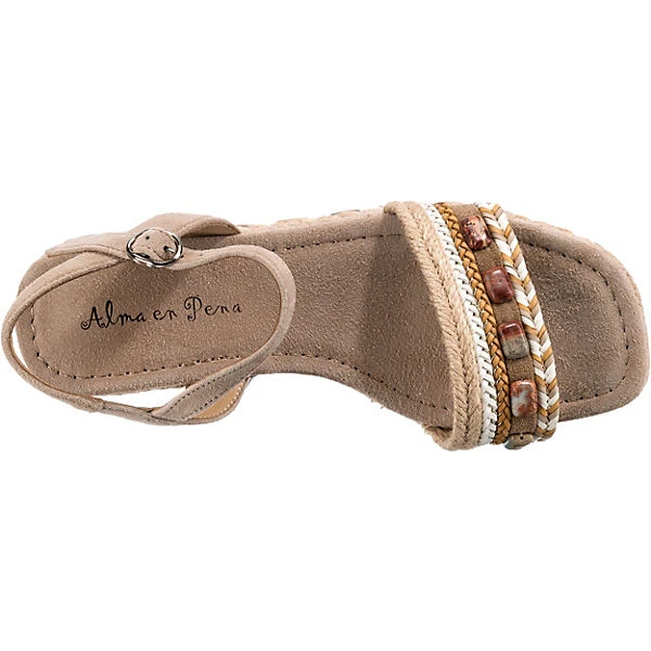 Alma En Pena Keilsandaletten - Taupe 8 Alma En Pena Keilsandaletten - Taupe – Bild 6