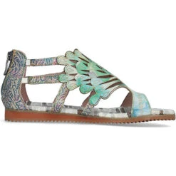 Laura Vita Sandalen Schaftsandaletten - Grün/blau -Mode-Sandalen-Shop 24300626 07