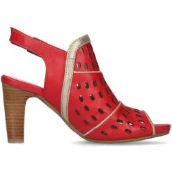 Laura Vita Sandalen Schaftsandaletten - Rot -Mode-Sandalen-Shop 24300655 07