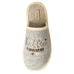 Erst Mal Kaffee Filzpantoffel - Grau 13 Erst Mal Kaffee Filzpantoffel - Grau -Mode-Sandalen-Shop 24513439 05