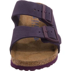 Birkenstock Arizona Weichbettung Veloursleder Pantoletten Schmal - Weinrot -Mode-Sandalen-Shop 24681429 04
