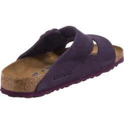 Birkenstock Arizona Weichbettung Veloursleder Pantoletten Schmal - Weinrot -Mode-Sandalen-Shop 24681429 05
