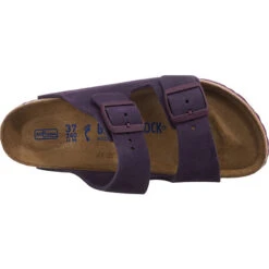Birkenstock Arizona Weichbettung Veloursleder Pantoletten Schmal - Weinrot -Mode-Sandalen-Shop 24681429 06