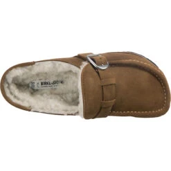 Birkenstock Buckley Veloursleder Lammfell Clogs Normal - Braun -Mode-Sandalen-Shop 24681434 06
