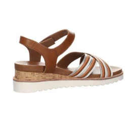 Ara Damen Riemchensandalen Valencia Sandale Fußbett Bequem Freizeit Glattleder Gestreift Riemchensandalen - Cognac -Mode-Sandalen-Shop 25358839 08