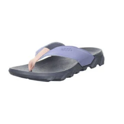 ECCO Damen Zehentrenner Sandalen MX Flipsider Zehentrenner Fußbett Bequem Freizeit Glattleder Uni Zehentrenner - Hellblau