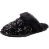 Ugg W Scuffette Ii Chunky Sequin Lammfell-Hausschuhe - Schwarz -Mode-Sandalen-Shop 26293300 01