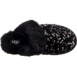 Ugg W Scuffette Ii Chunky Sequin Lammfell-Hausschuhe - Schwarz -Mode-Sandalen-Shop 26293300 06