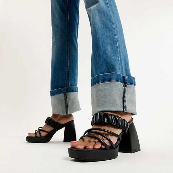 Trendy Plateau Mules - Schwarz 4 Trendy Plateau Mules - Schwarz – Bild 2