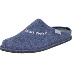 Smart Worker Herren Filz Pantoffel 847908 - Blau