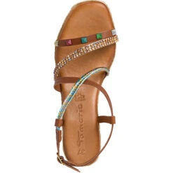Tamaris Keilsandaletten - Braun-kombi -Mode-Sandalen-Shop 27474403 05