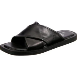 J&F Criss Cross Pantoletten - Schwarz