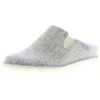 Damen Hausschuhe Pantoffeln Pantoletten Slipper Naturwollfilz Strickoptik Grau - Grau -Mode-Sandalen-Shop 27714039 01