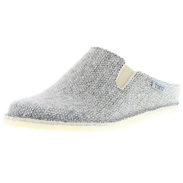 Damen Hausschuhe Pantoffeln Pantoletten Slipper Naturwollfilz Strickoptik Grau - Grau 3 Damen Hausschuhe Pantoffeln Pantoletten Slipper Naturwollfilz Strickoptik Grau - Grau