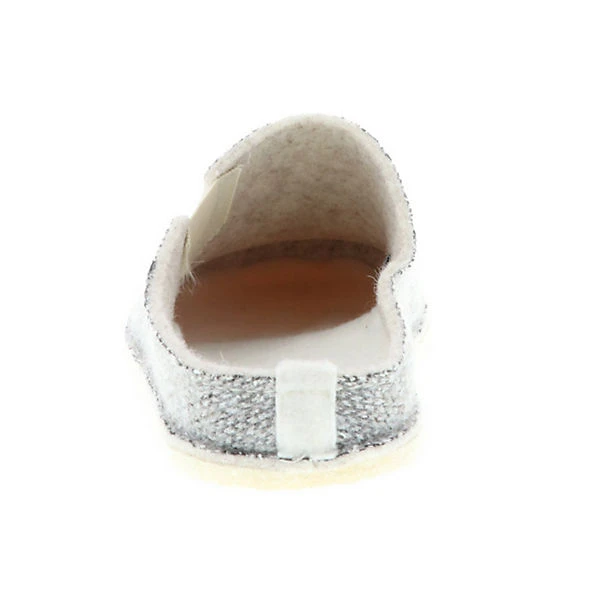 Damen Hausschuhe Pantoffeln Pantoletten Slipper Naturwollfilz Strickoptik Grau - Grau 4 Damen Hausschuhe Pantoffeln Pantoletten Slipper Naturwollfilz Strickoptik Grau - Grau – Bild 2