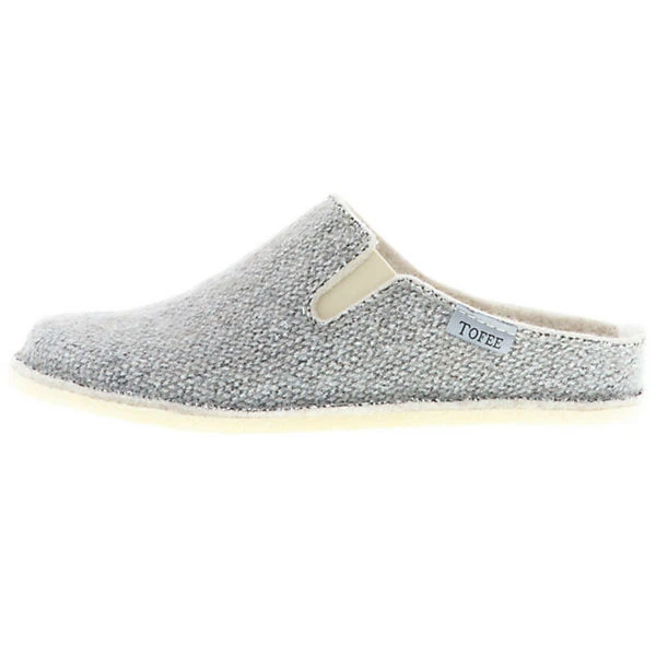 Damen Hausschuhe Pantoffeln Pantoletten Slipper Naturwollfilz Strickoptik Grau - Grau 7 Damen Hausschuhe Pantoffeln Pantoletten Slipper Naturwollfilz Strickoptik Grau - Grau – Bild 5