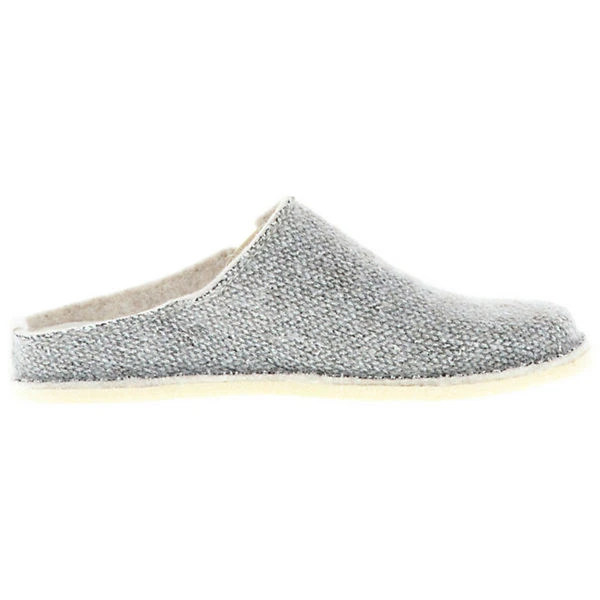 Damen Hausschuhe Pantoffeln Pantoletten Slipper Naturwollfilz Strickoptik Grau - Grau 8 Damen Hausschuhe Pantoffeln Pantoletten Slipper Naturwollfilz Strickoptik Grau - Grau – Bild 6