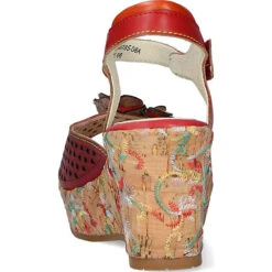 Laura Vita Lorieo 08 Keilsandaletten - Rot-kombi -Mode-Sandalen-Shop 27716595 06